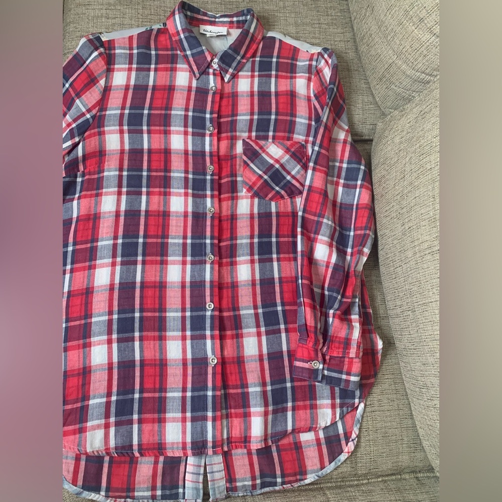 Patchington Mixed Pattern Button Down Shirt In Pl… - image 2